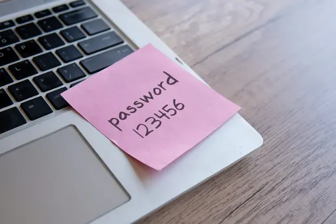 Dator med lapp password