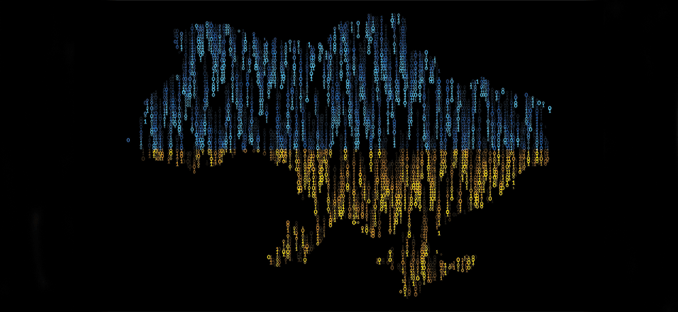 A map over Ukraine.